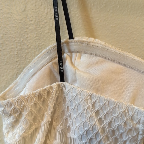 Forever 21 Mini White Strapless Lace Dress Women’s - Picture 4 of 6